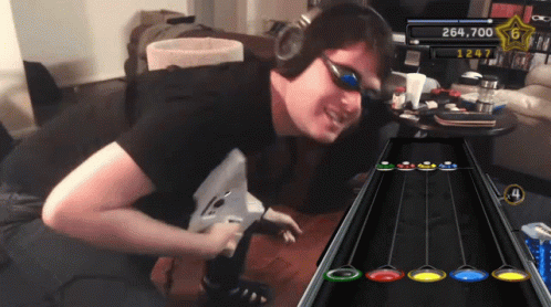 A Man Playing A Video Game With The Number 264,700 On The Screen GIF