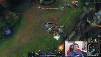 A Man Playing A Video Game With The Words You Have Slain An Enemy GIF