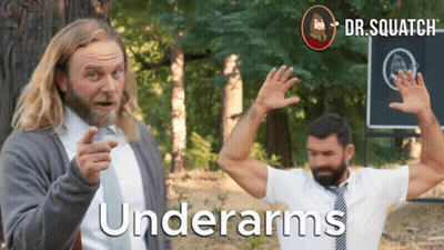A Man Pointing At Another Man With Underarms Written On The Bottom GIF