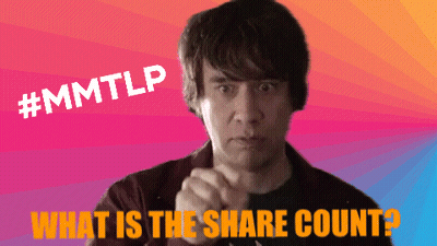 A Man Pointing At The Camera With The Words What Is The Share Count GIF