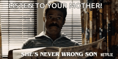 A Man Reading A Newspaper With A Caption That Says Listen To Your Mother She 'S Never Wrong Son GIF