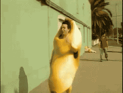 A Man Running Banana Meme GIF