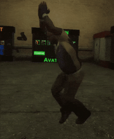 A Man Runs In Front Of A Sign That Says Taggynn GIF