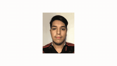 A Man 'S Face Is Behind A Flag That Says ' Paraguay ' GIF