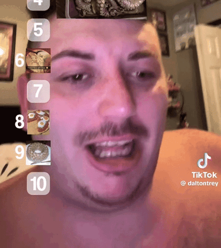 A Man 'S Face Is Shown In A Tiktok Video By Dalton Trey GIF