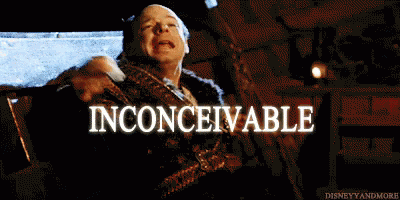 A Man 'S Face Is Shown With The Word Inconceivable Written Above It GIF