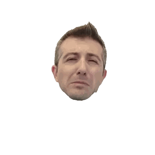 A Man 'S Head With A Green Liquid Coming Out Of It 'S Mouth Sticker