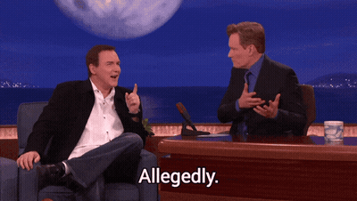 A Man Says Also Really While Pointing Upwards GIF