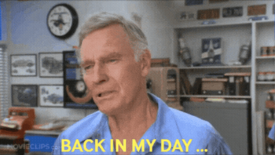 A Man Says " Back In My Day " In A Movie Clip GIF