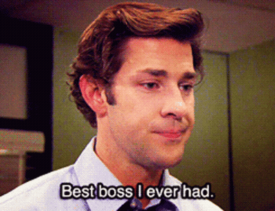 A Man Says " Best Boss I Ever Had " While Wearing A Tie GIF