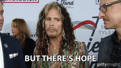 A Man Says But There 'S Hope In Front Of A Sign GIF