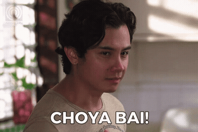 A Man Says Choya Bai While Looking At Something GIF
