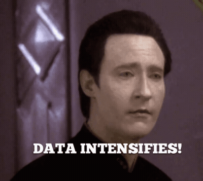 A Man Says Data Intensifies While Looking At Something GIF