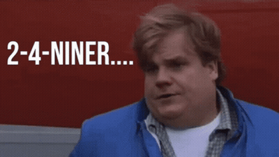 A Man Says " Did I Catch A " Niner " In There " GIF