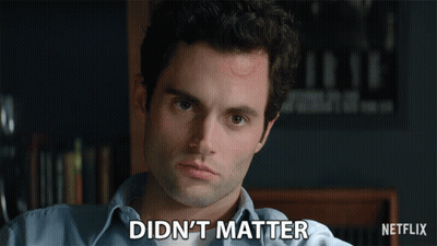A Man Says " Didn 'T Matter " In Front Of A Netflix Sign GIF
