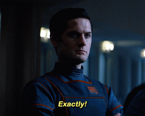 Man Saying Exactly In Yellow Letters GIF