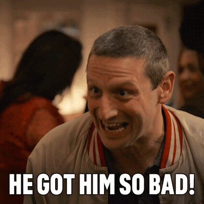A Man Says He Got Him So Bad While Making A Face GIF