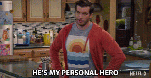 A Man Says He 'S My Personal Hero In A Netflix Ad GIF