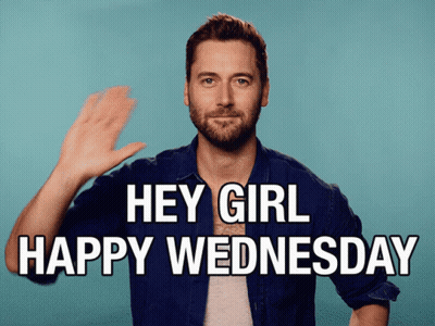 A Man Says " Hey Girl Happy Wednesday " And Waves His Hand GIF
