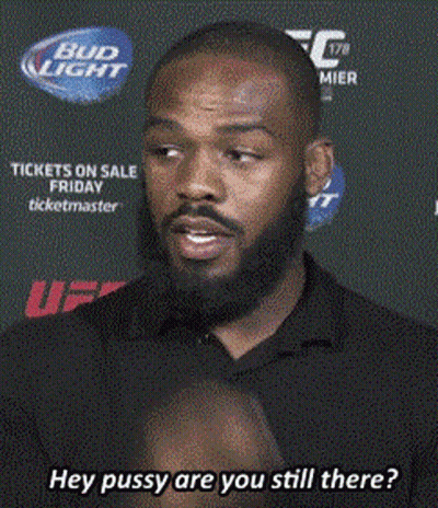 A Man Says Hey Pussy Are You Still There In Front Of A Bud Light Ad GIF