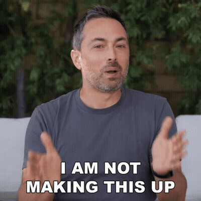 A Man Says I Am Not Making This Up With His Hands GIF
