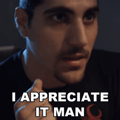 A Man Says " I Appreciate It Man " While Pointing At Something GIF