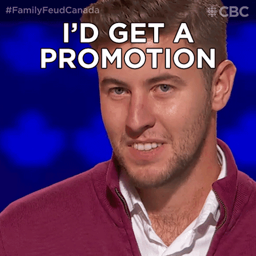 A Man Says I 'D Get A Promotion On A Blue Screen GIF