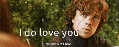 A Man Says " I Do Love You " In Front Of A Tree GIF
