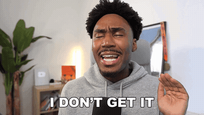 A Man Says I Don 'T Get It In Front Of A Plant GIF