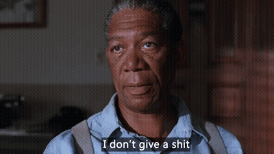 A Man Says I Don 'T Give A Shit In A Movie Scene GIF