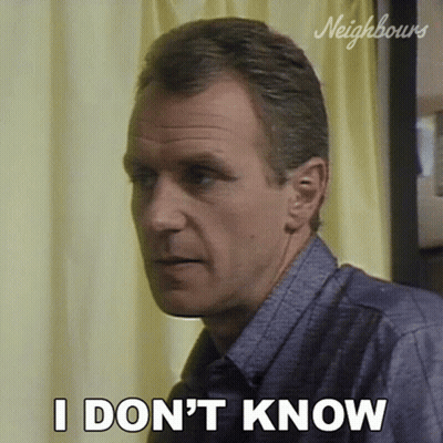 A Man Says " I Don 'T Know " While Looking At Something GIF