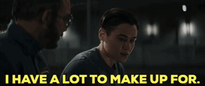 A Man Says I Have A Lot To Make Up For While Talking To Another Man GIF