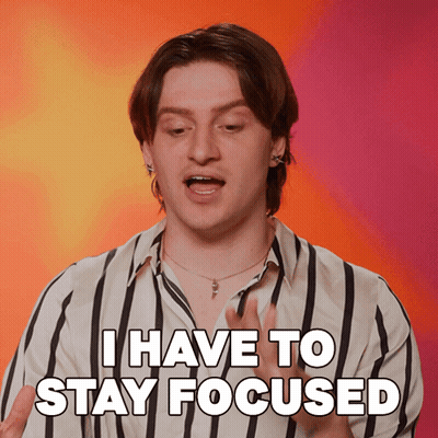 A Man Says " I Have To Stay Focused " In A Striped Shirt GIF