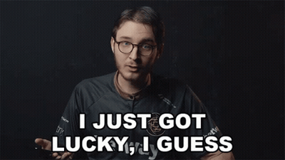 A Man Says I Just Got Lucky And I Guess GIF