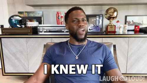 A Man Says I Knew It Laugh Out Loud GIF