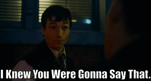 A Man Says I Knew You Were Gonna Say That While Looking At Another Man GIF
