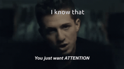 A Man Says " I Know That You Just Want Attention " In A Dark Room GIF