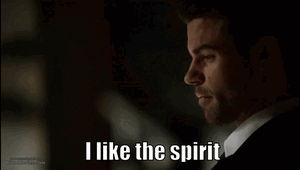 A Man Says I Like The Spirit In A Dark Room GIF