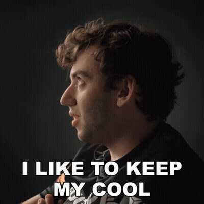 A Man Says " I Like To Keep My Cool " While Looking Up GIF