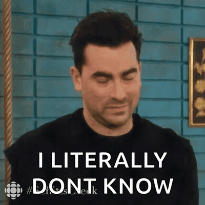 A Man Says I Literally Dont Know In Front Of A Blue Wall GIF
