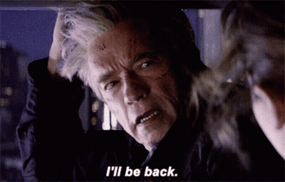 A Man Says I 'Ll Be Back In Front Of Another Man GIF