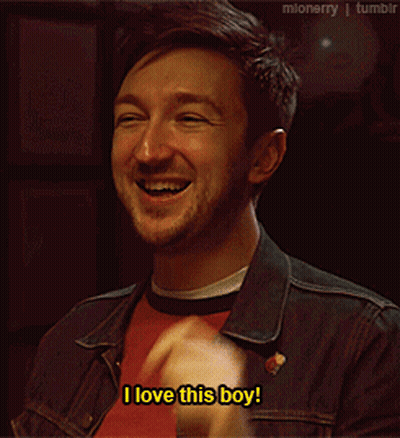 A Man Says " I Love This Boy " In A Video GIF