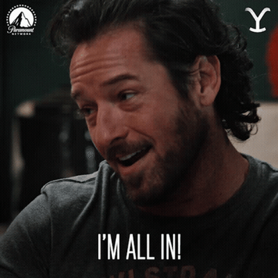 A Man Says I 'M All In With A Paramount Network Logo In The Background GIF