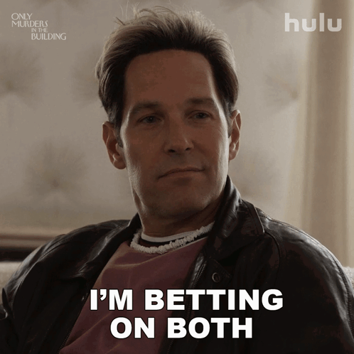 A Man Says I 'M Betting On Both While Wearing A Jacket GIF