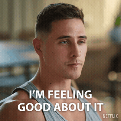 A Man Says " I 'M Feeling Good About It " GIF