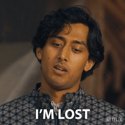 A Man Says I 'M Lost While Wearing A Netflix Shirt GIF