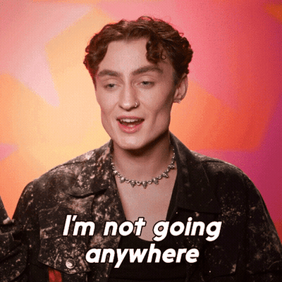 A Man Says I 'M Not Going Anywhere GIF
