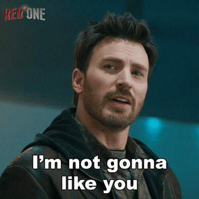 A Man Says I 'M Not Gonna Like You In Front Of A Red One Logo GIF
