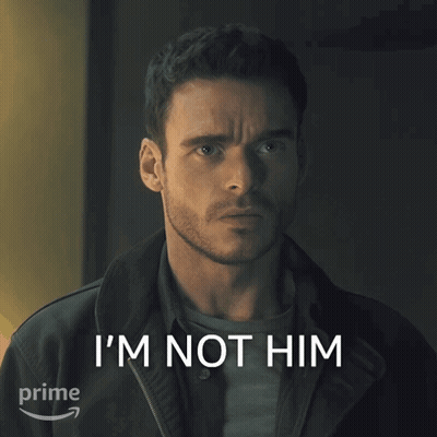 A Man Says I 'M Not Him In Front Of A Prime Logo GIF