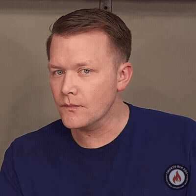 A Man Says I 'M Not Sure In White Letters GIF